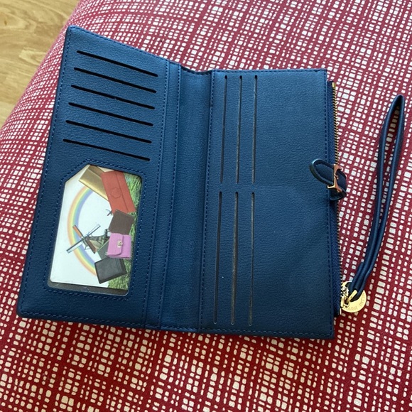 NWOT navy blue wallet wristlet - Picture 2 of 3